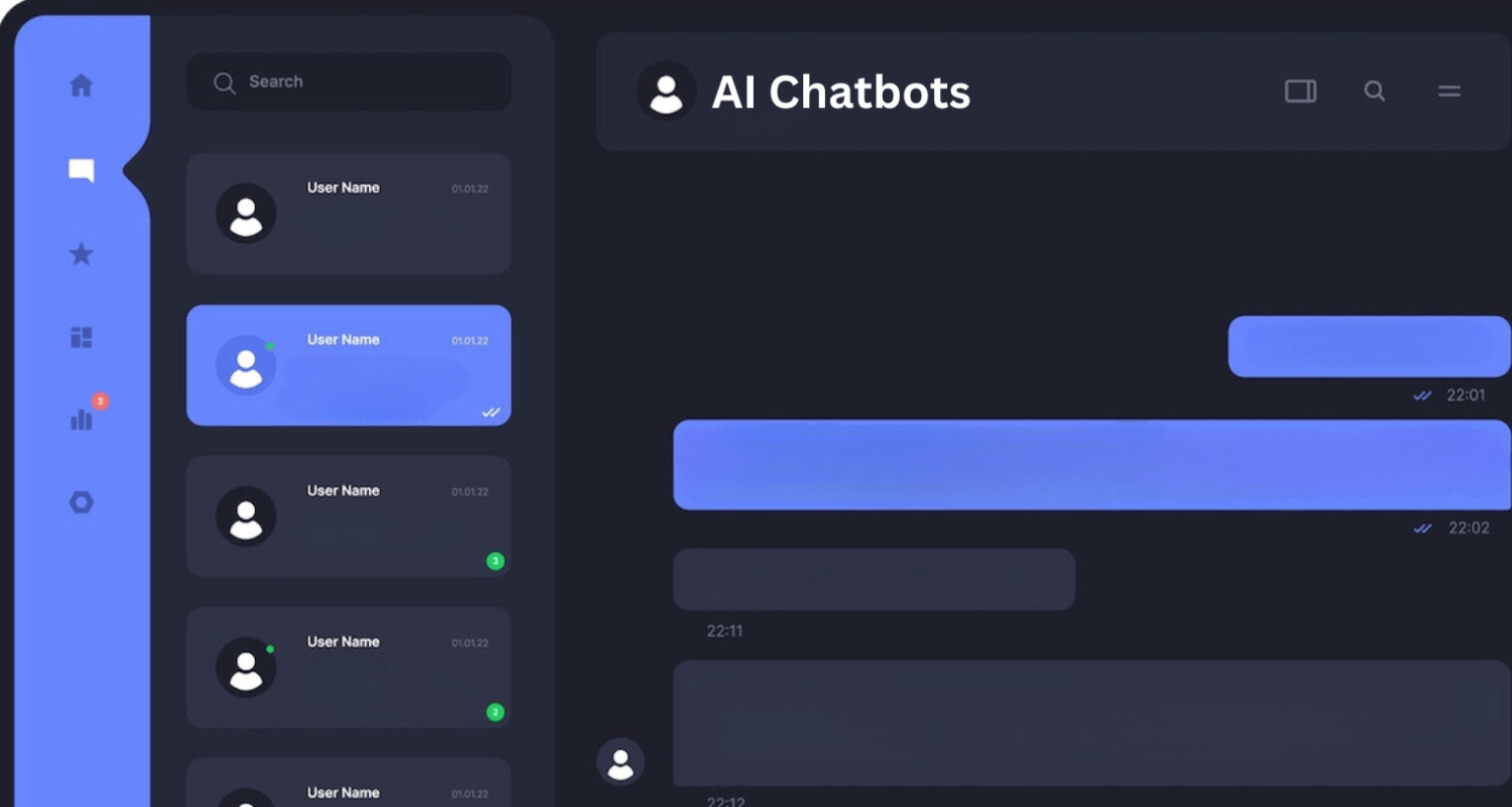 Ai chatbots modern interface